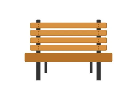 Bench icon in flat style. Comfortable rest vector illustration on isolated .. Stock Illustration
