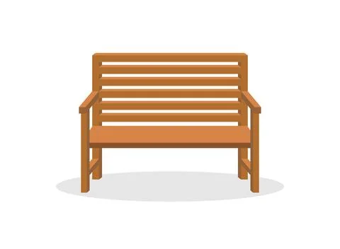 Bench icon in flat style. Comfortable rest vector illustration on isolated .. Stock Illustration
