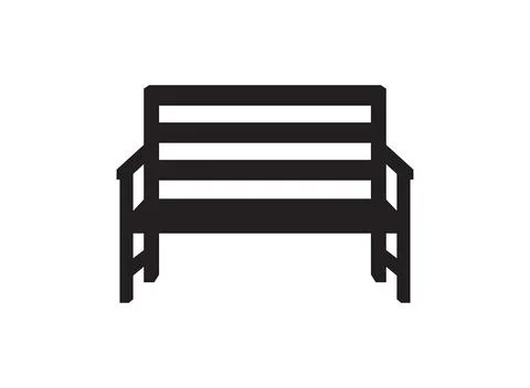 Bench icon in flat style. Comfortable rest vector illustration on isolated .. Stock Illustration