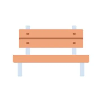 Bench Icon Image. Illustrazione stock
