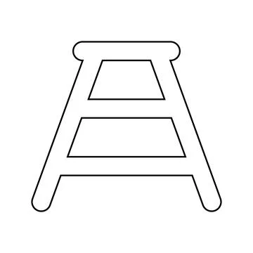 Bench icon, Ladder, Construction element Stock Illustration