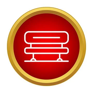 Bench icon representing urban park relaxation Stock-Illustration