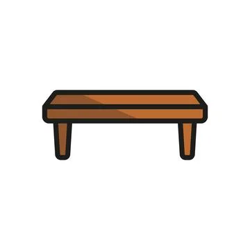 Bench icon vector basic design simple and modern Stock Illustration