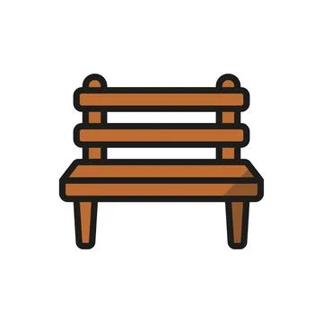 Bench icon vector basic design simple and modern Stock Illustration