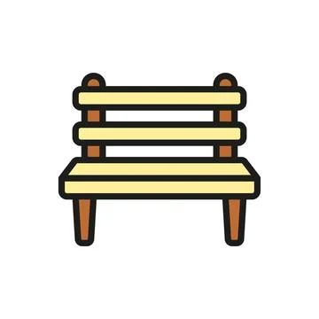 Bench icon vector basic design simple and modern Illustrazione stock
