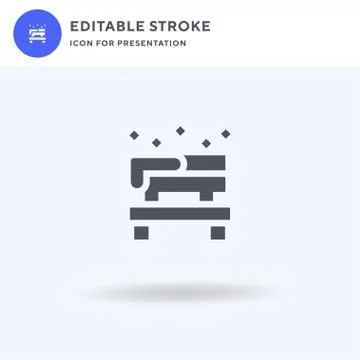 Bench icon vector, filled flat sign, solid pictogram isolated on white, logo  Illustrazione stock
