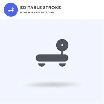 Bench icon vector, filled flat sign, solid pictogram isolated on white, logo  库存插图