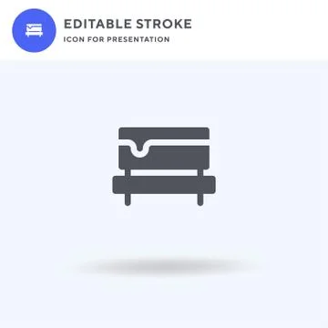 Bench icon vector, filled flat sign, solid pictogram isolated on white, logo Illustrazione stock