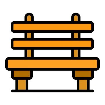 Bench icon vector flat Stock Illustration