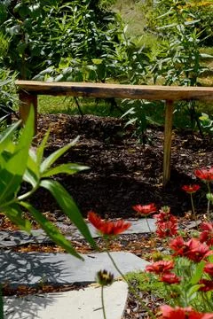 Bench Inside The Garden Stock Photos