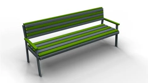 Bench isolated 3d illustration render 스톡 일러스트