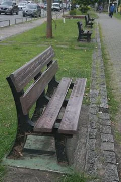 Bench made of plastic Stock Photos