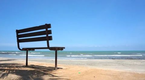 Bench near the beach 動画素材 36440138
