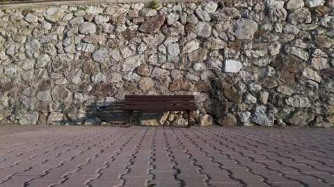 Bench in the old town Stock Footage 310461675