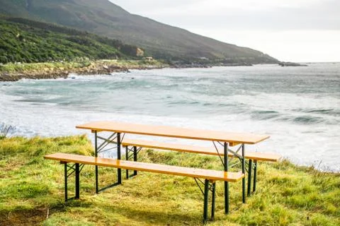 Bench in the outlook Stock Photos
