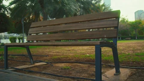 Bench in a park Stock Footage 299754358