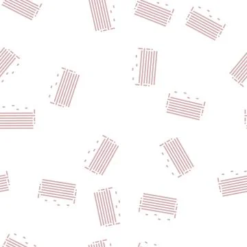 Bench park glyph seamless pattern Ilustração Stock