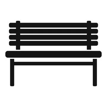 Bench park icon simple vector. Yard plan garden Ilustración de archivo