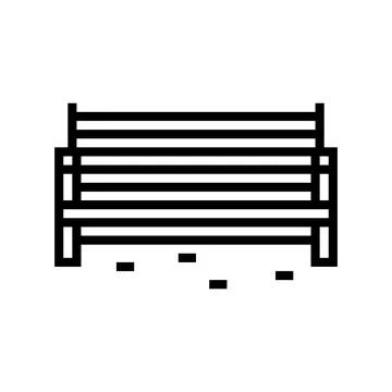 Bench park line icon vector illustration Ilustração Stock