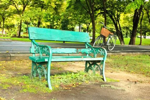 Bench in the park Stock Photos