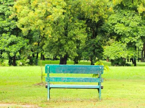 Bench in the park Stock Photos