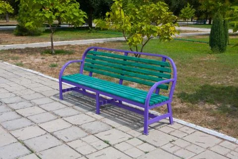Bench in park Stock Photos