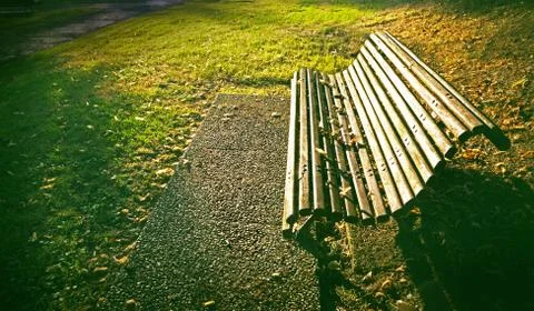 Bench on a park Stock Photos