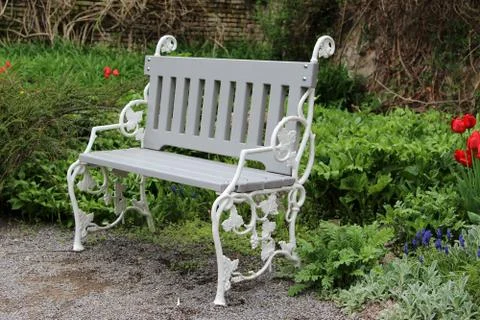 Bench in the park. Foto stock