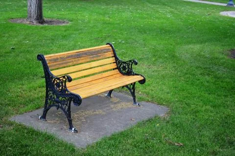 Bench in the Park Stock Photos