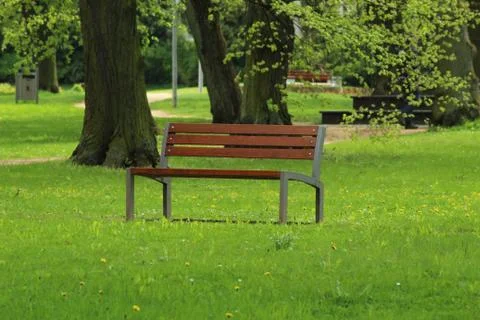 Bench in park Stock Photos