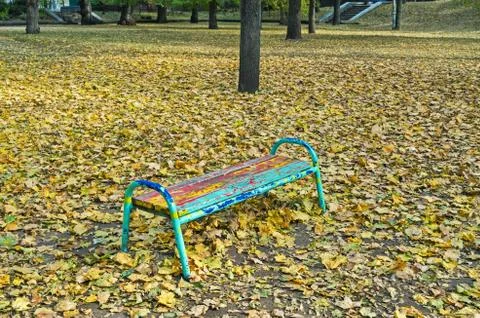 Bench in park Stock Photos