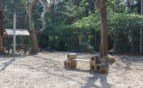Bench in the park. Stock Photos