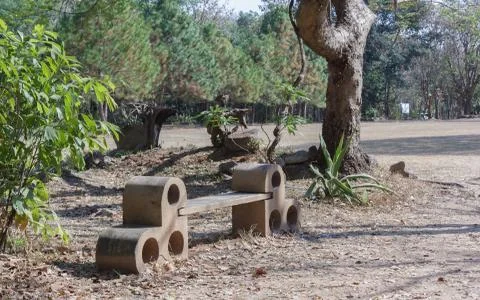 Bench in the park. Stock Photos