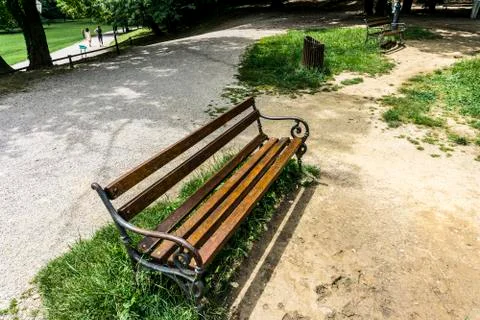 Bench at the park Stock Photos