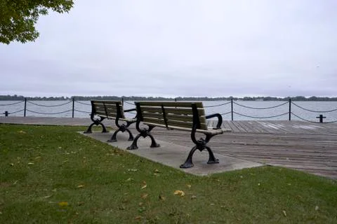 Bench in a park Stock Photos