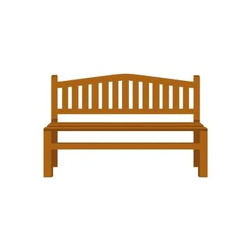 Bench park vector icon. Garden bench silhouette furniture chair. Ilustração Stock