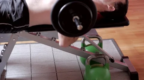 Bench Press Barbell Video stock 41631629