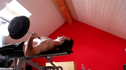 Bench Press Barbell Video stock 41631743