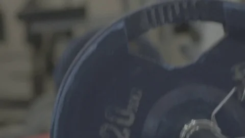 Bench press at the gym 스톡 동영상 74116340