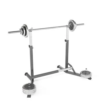 A bench press rack, 3d rendering Stock Illustration