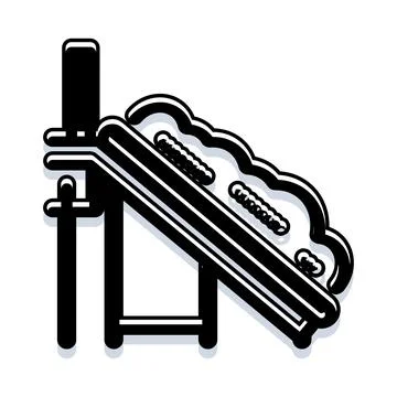 Bench press workout equipment icon with weights Stock Illustration