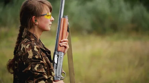 Bench shooting on plates. Stock Footage 27435806