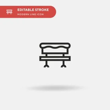 Bench Simple vector icon. Illustration symbol design template for web mobile  Stock Illustration