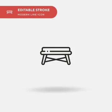 Bench Simple vector icon. Illustration symbol design template for web mobile  Stock Illustration