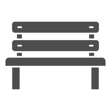 Bench solid icon, Oktoberfest concept, Park chair sign on white background イラスト素材