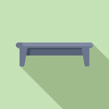 Bench space project icon flat vector. Space patio Stock Illustration