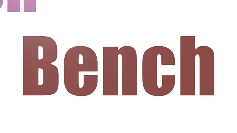 Bench Tagcloud Animated Isolated Stock Footage 107238116