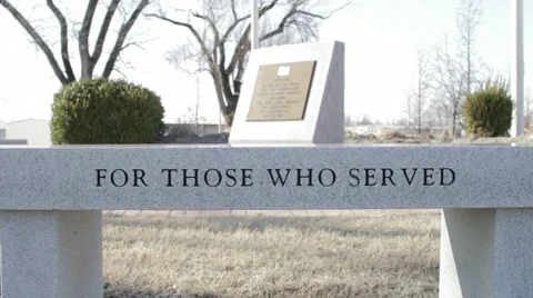 Bench For Those Who Served 스톡 동영상 1127387