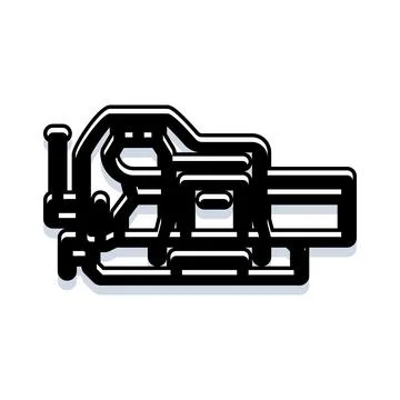 Bench vice clamp tool for workshop and industrial use イラスト素材