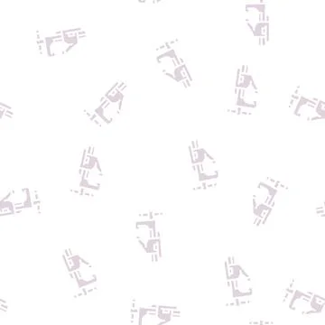Bench vice glyph vector seamless pattern Stock Illustration